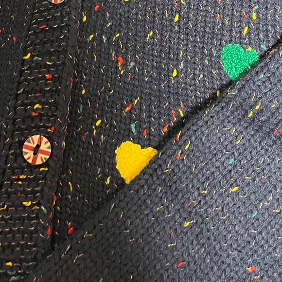 Colorful Heart Patterned Cardigan - Picture 5 of 5